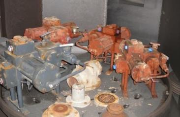 Glycol Pumps before cleaning